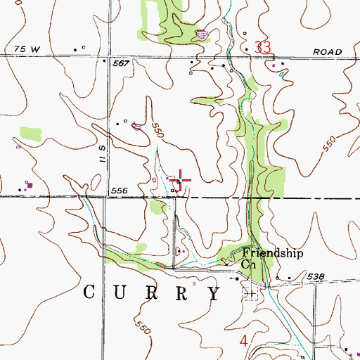 Topographic Map of Shure Airport, IN