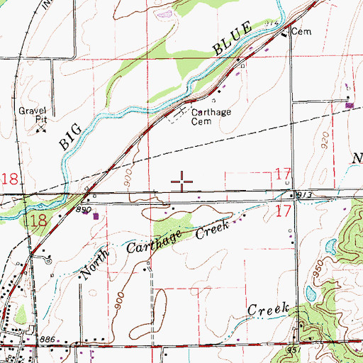 Topographic Map of Small Field, IN
