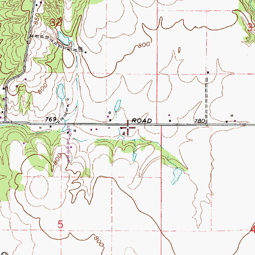 Topographic Map of Sanders Gyroport, IN