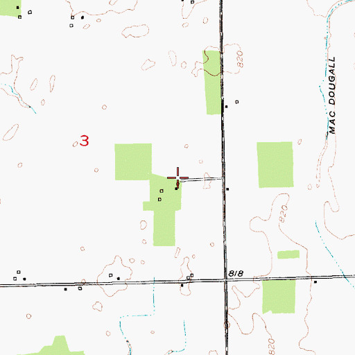 Topographic Map of Farm Strip, IN