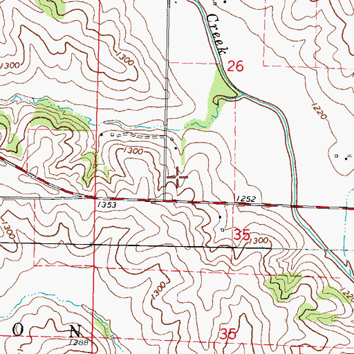 Topographic Map of Stangl Airport, IA