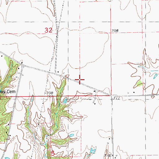 Topographic Map of Mccoy Airport, IA