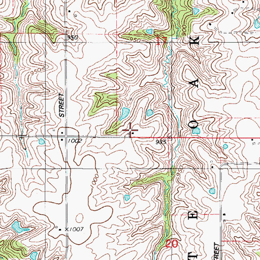 Topographic Map of Too Short Airport, IA