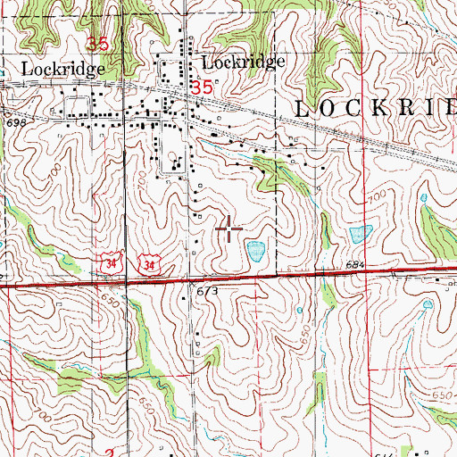 Topographic Map of R S Auto Airport, IA