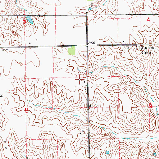 Topographic Map of White Pigeon Airport (historical), IA