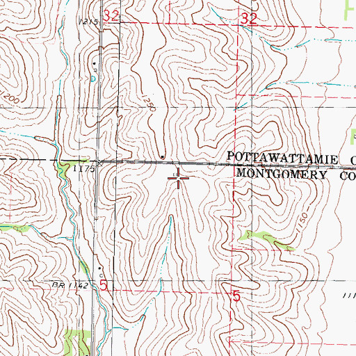 Topographic Map of Shields Airport, IA