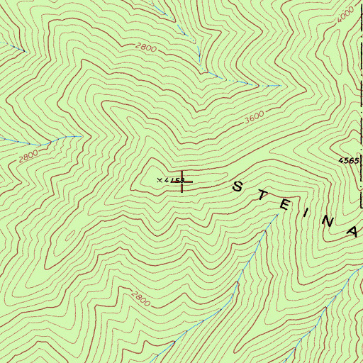 Topographic Map of Steinacher Ridge, CA