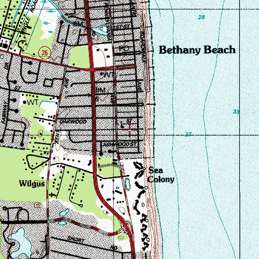 Topographic Map of Saint Martha's Episcopal Church, DE