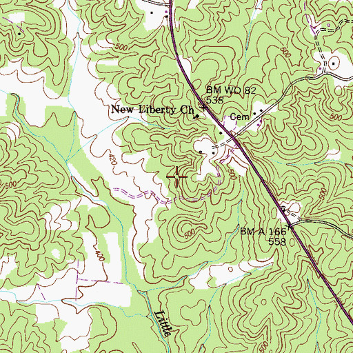 Topographic Map of Riverwood Hills, TN