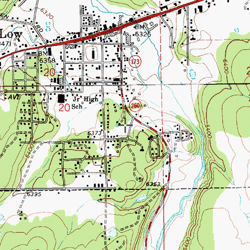Topographic Map of Saint Anthony School, AZ