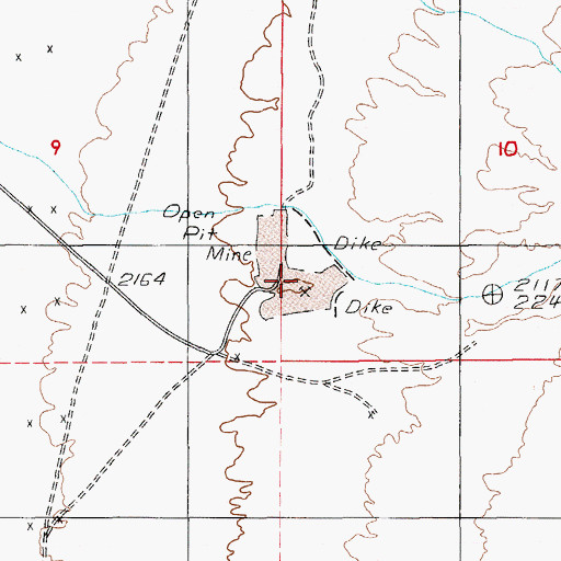 Topographic Map of Death Valley Junction Pit, CA
