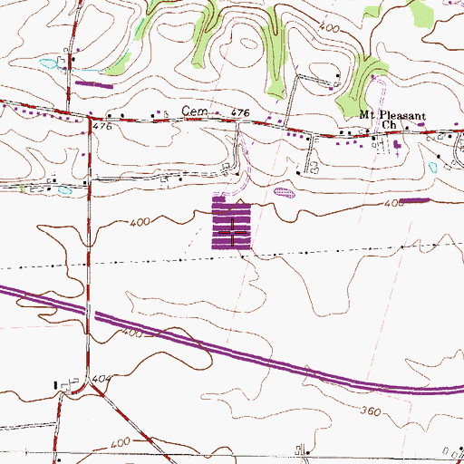 Topographic Map of Esbenshade Farms, PA