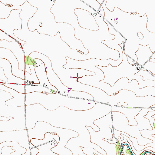Topographic Map of Green Acres Farm, PA