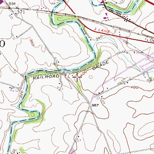 Topographic Map of Hillside Farm, PA