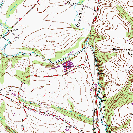 Topographic Map of Chickies Creek Farm, PA