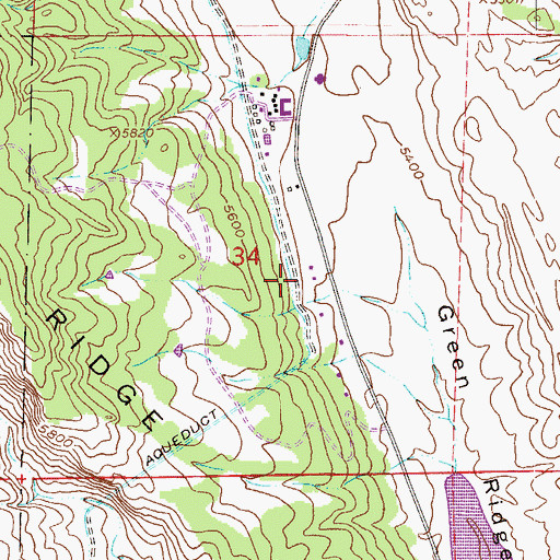 Topographic Map of Horsetooth Supply Canal, CO