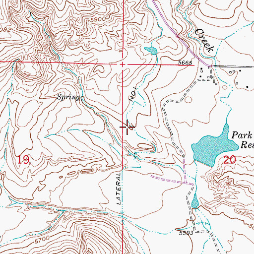 Topographic Map of Lateral Number 1, CO