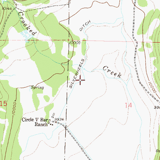 Topographic Map of Silverheels Ditch, CO