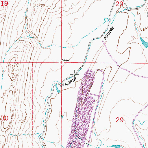 Topographic Map of North Poudre Supply Canal, CO