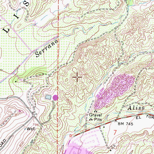 Topographic Map of El Toro Pit, CA