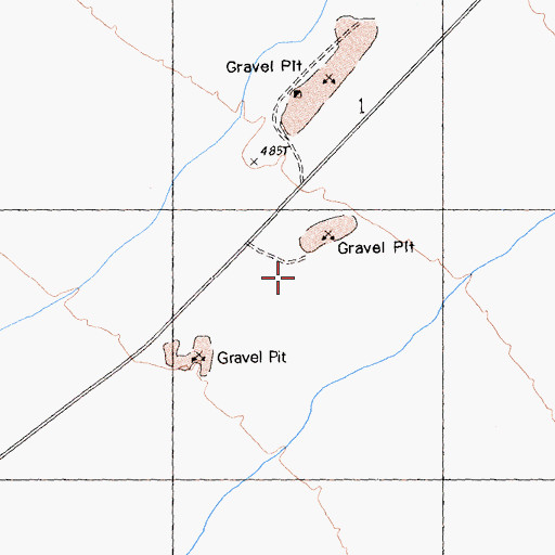Topographic Map of Elms Pit, CA