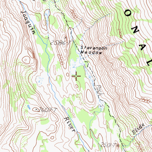 Topographic Map of Stevenson Meadow, CA