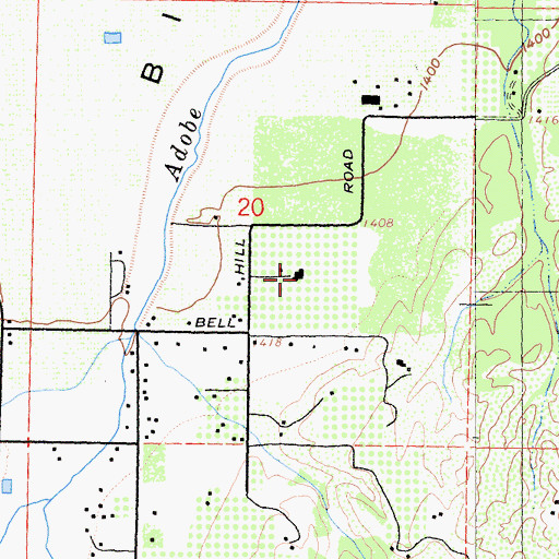Topographic Map of Snyder Ranch, CA