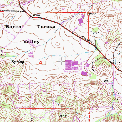 Topographic Map of Pine Hill Egg Ranch, CA