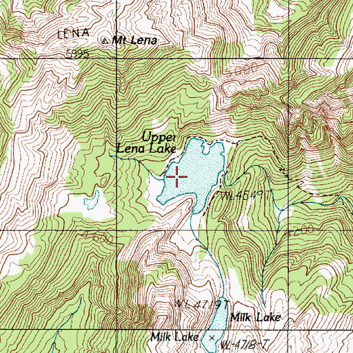 Topographic Map of Upper Lena Lake, WA