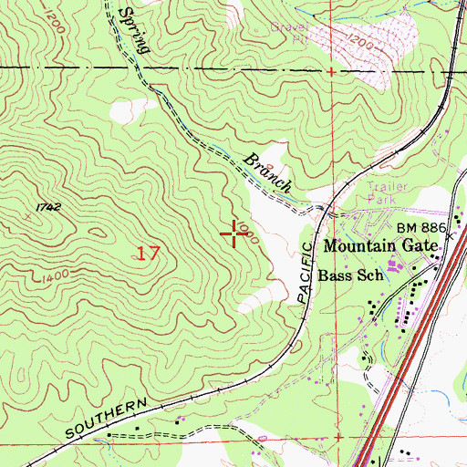 Topographic Map of Falkenbury Shale Quarry, CA