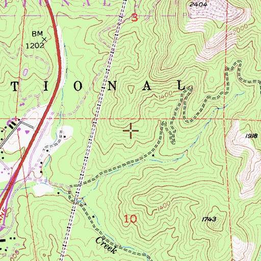 Topographic Map of Fawndale Rock Quarry, CA