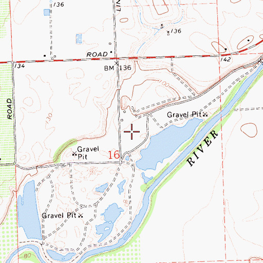 Topographic Map of Featherstone Ranch Pit, CA
