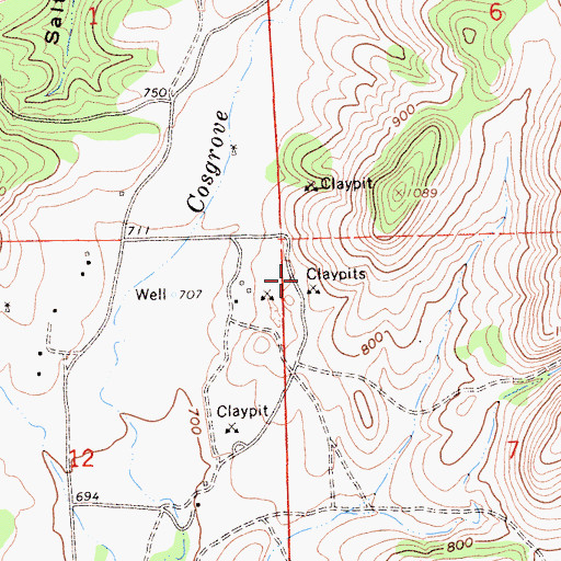 Topographic Map of Foothills Pit, CA