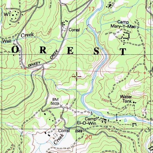 Topographic Map of Providence Quarry, CA