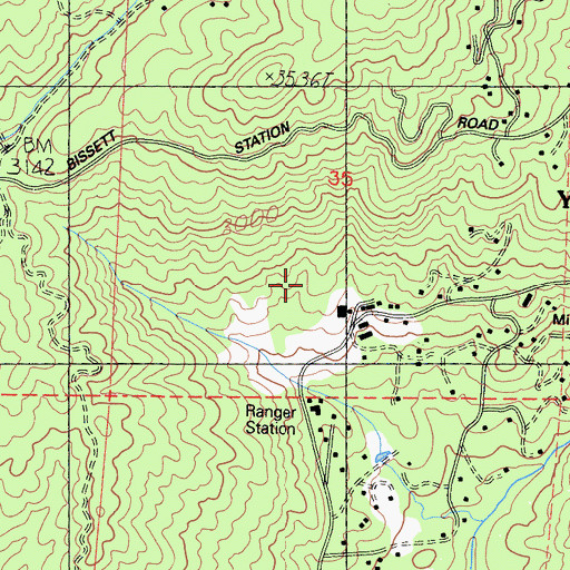 Topographic Map of Gaylord Borrow Pit, CA