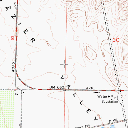 Topographic Map of Gill Borrow Pit, CA