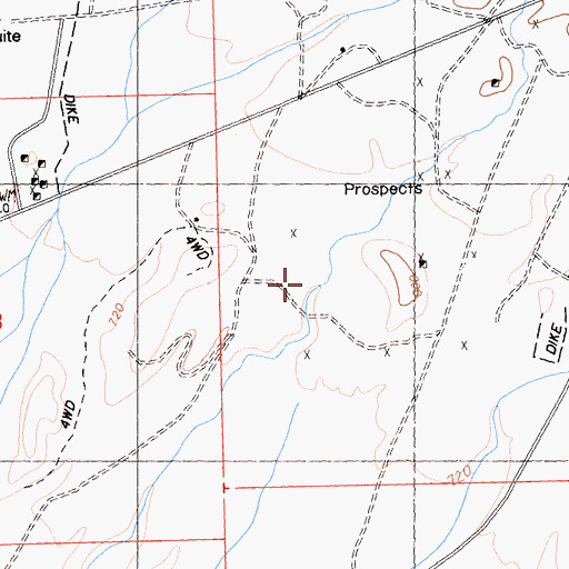 Topographic Map of Glamis Pit, CA