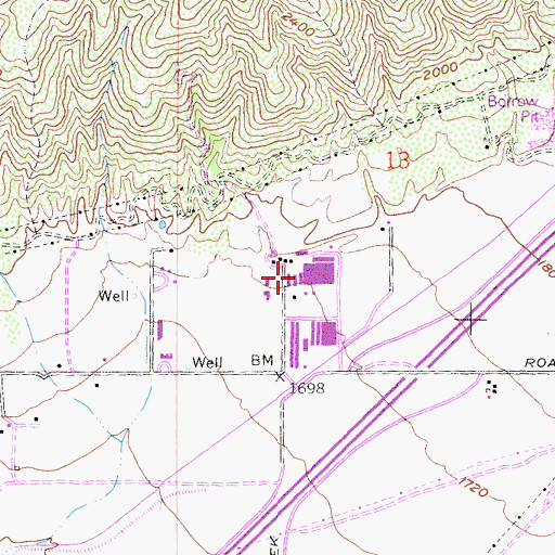 Topographic Map of Six-M Egg Ranch, CA