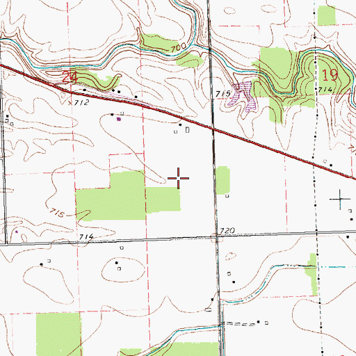 Topographic Map of Roselawn Farm, OH