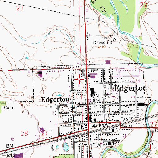 Topographic Map of Hutchison's Mobile Home Park, OH