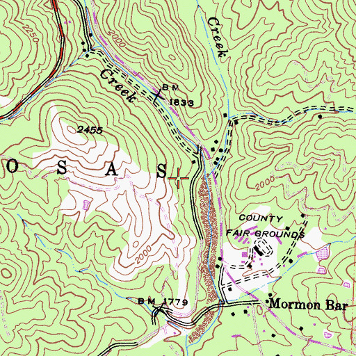 Topographic Map of Stockton Creek, CA