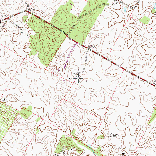 Topographic Map of White Post Dairy, VA