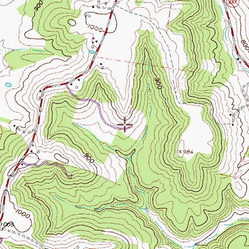Topographic Map of Adams County Landfill, OH