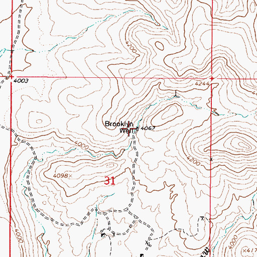 Topographic Map of Brooklyn Well, AZ