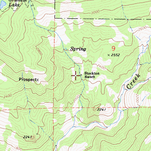 Topographic Map of Stockton Ranch, CA