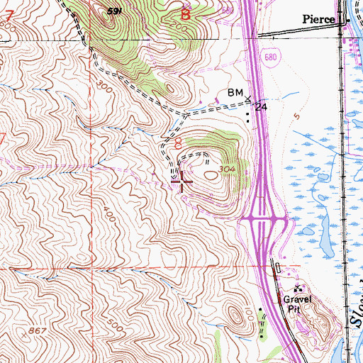 Topographic Map of Goodyear Quarry, CA
