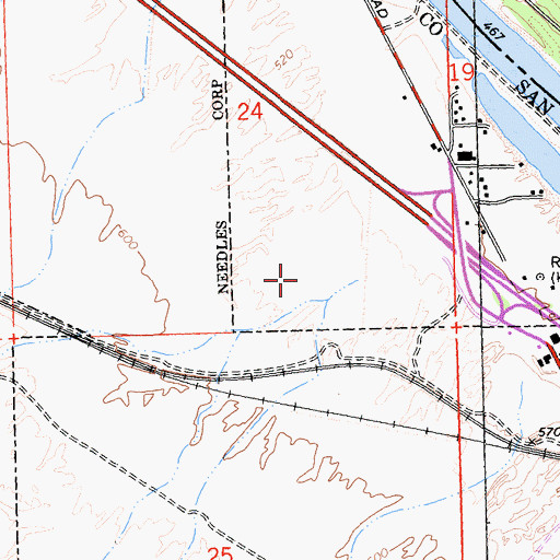 Topographic Map of Gourd Wash Pit, CA
