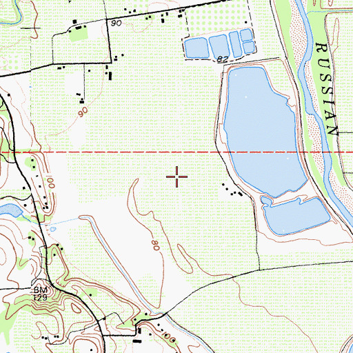 Topographic Map of Grace Ranch Pit, CA