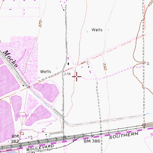 Topographic Map of Hagemann Pit, CA