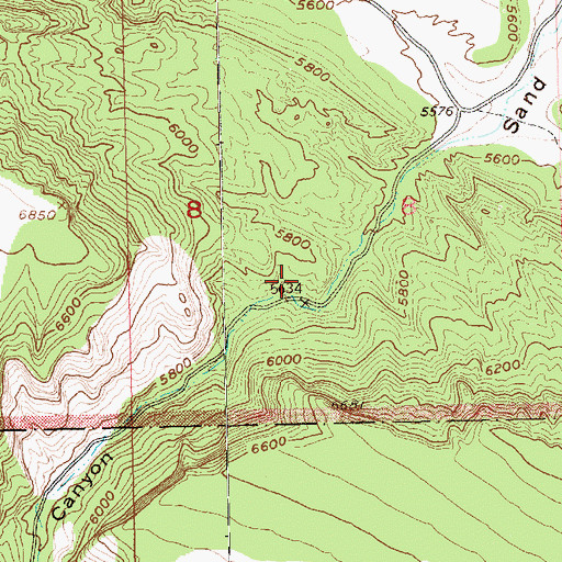 Topographic Map of Sand Canyon Arch, CO